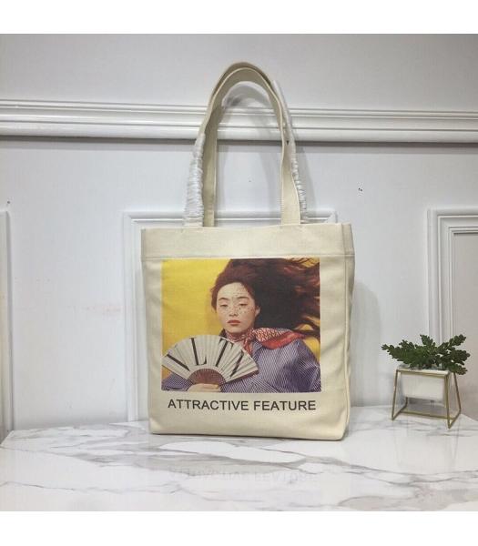 Valentino Original TKY Canvas Ginza Six Shopping Bag Beige