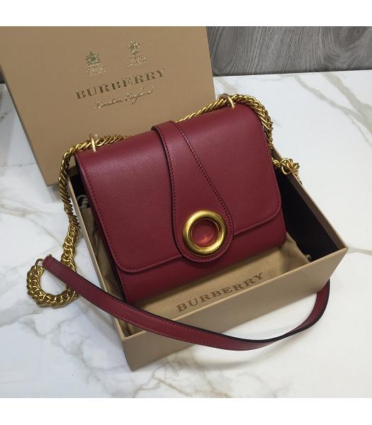 Burberry Original Calfskin Trench Crossbody Bag Wine Red