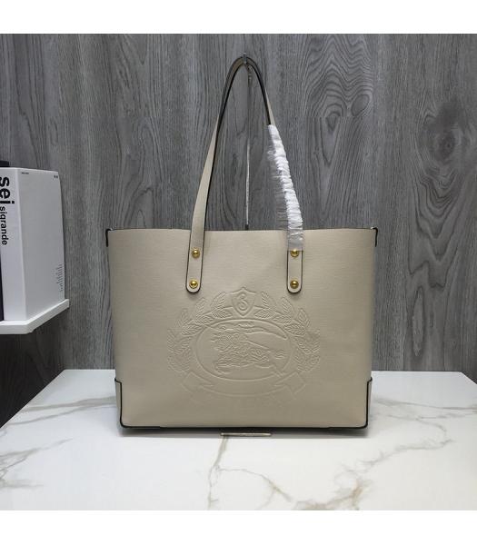 Burberry Original Calfskin Vintage Shopping Bag Apricot