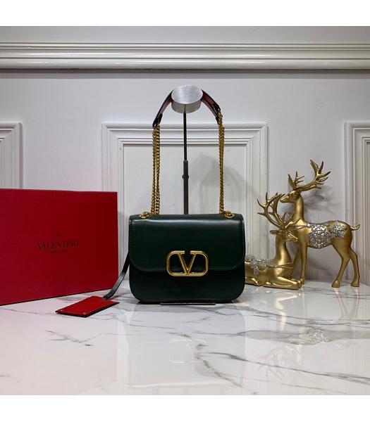 Valentino Original Leather Garavani CLOCK Shoulder Bag Green