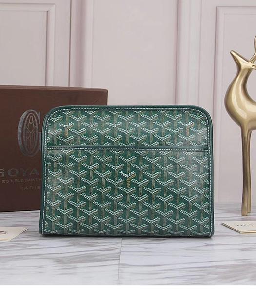 Goyard Original Zippy Cosmetic Bag Clutch Green