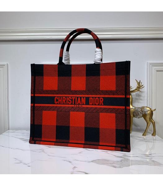 Christian Dior Original Large Book Tote Bag Red