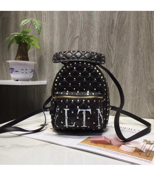 Valentino Original Garavani Rockstud Spike VLTN Mini Backpack Black