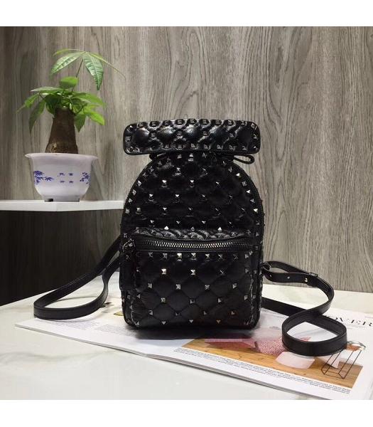 Valentino Original Garavani Rockstud Spike Resin Pattern Mini Backpack Black