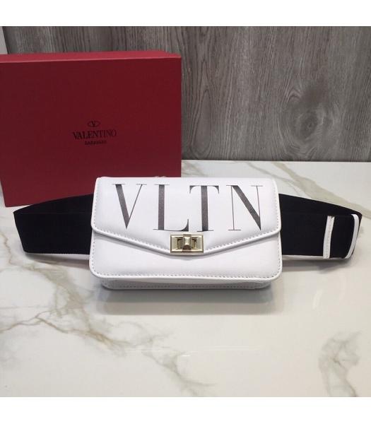 Valentino Original Calfskin Garavani Rockstud Belt Bag White