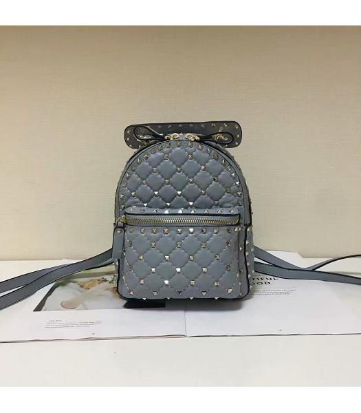 Valentino Garavani Rockstud Spike Mini Backpack Light Blue