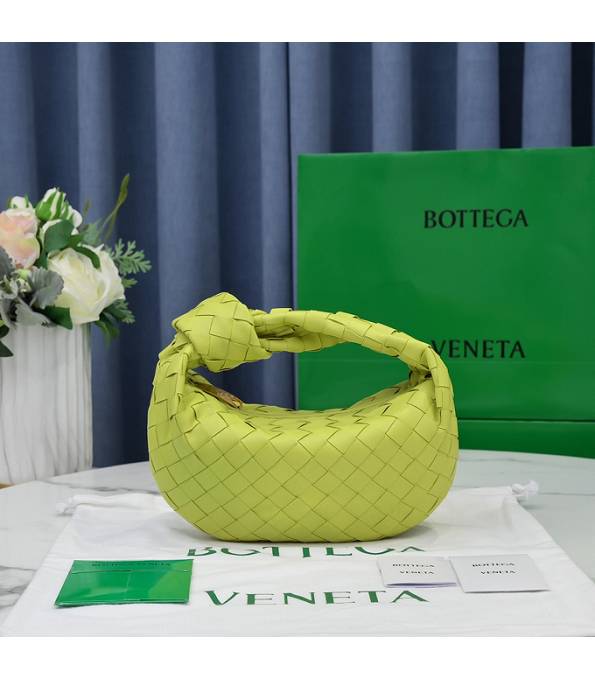 Bottega Veneta Jodie Egg Yellow Original Weave Lambskin Leather Mini Hobo Bag