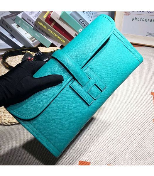 Hermes Jige Elan 29 Lake Green Imported Epsom Calfskin Clutch