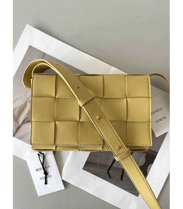 Bottega Veneta Yellow Original Lambskin Leather Cassette Crossbody Bag