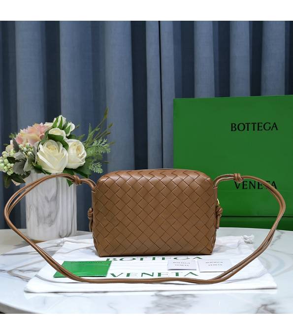 Bottega Veneta Loop Brown Original Calfskin Leather Medium Crossbody Bag