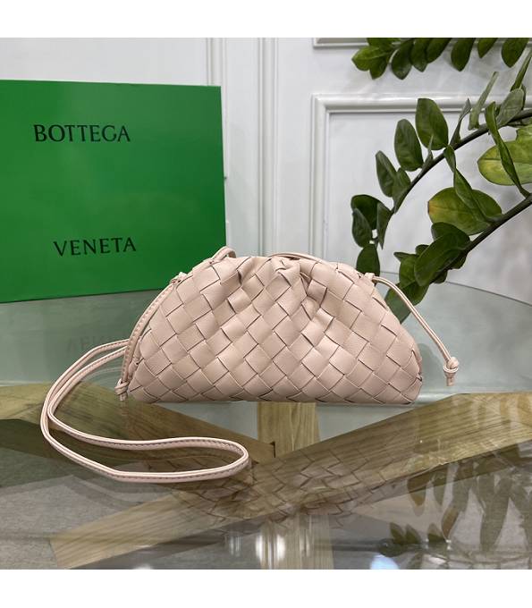 Bottega Veneta Cloud Nude Pink Original Weave Lambskin Leather Mini Pouch