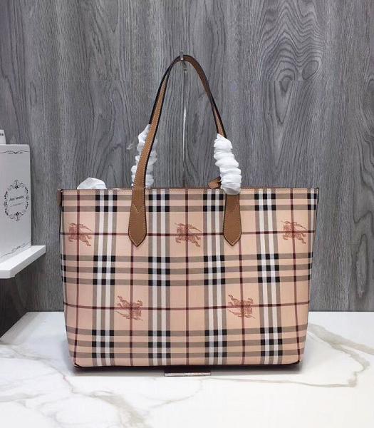 Burberry Brown Original Real Leather Shopping Bag