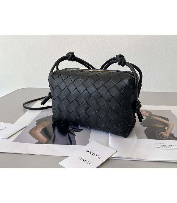 Bottega Veneta Loop Black Original Calfskin Leather Mini Crossbody Bag