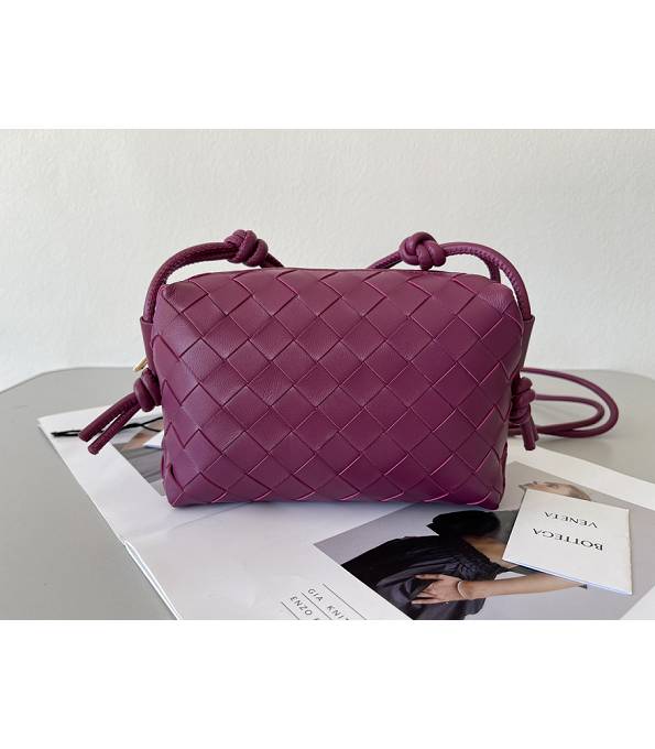 Bottega Veneta Loop Fuchsia Original Calfskin Leather Mini Crossbody Bag