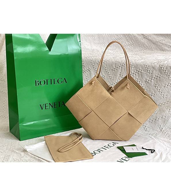 Bottega Veneta Apricot Original Suede Leather Large Tote Bag