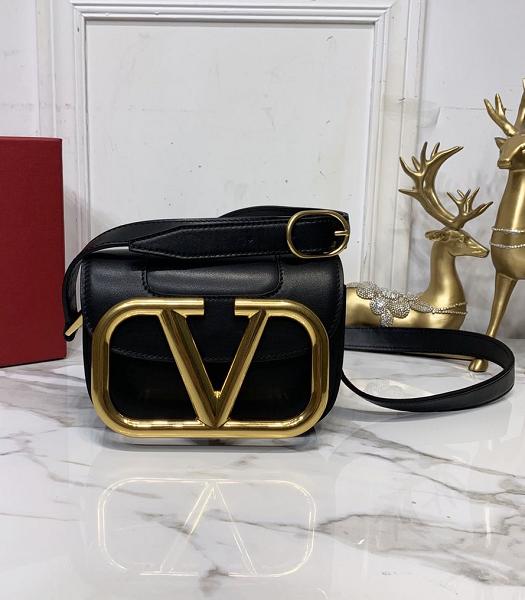 Valentino Garavani Maxi Black Original Real Leather 18cm Shoulder Bag