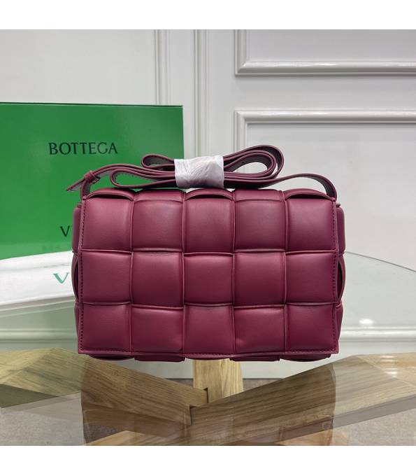 Bottega Veneta Cassette Fuchsia Original Lambskin Leather Golden Metal Pillow Bag