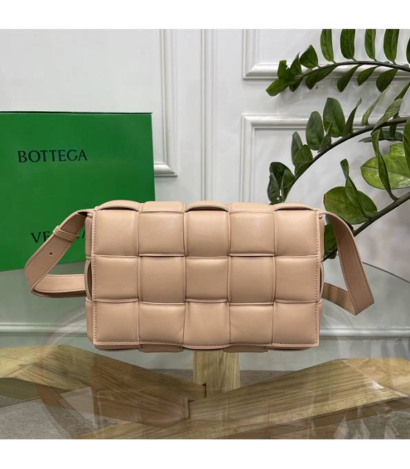 Bottega Veneta Cassette Apricot Original Lambskin Leather Golden Metal Pillow Bag