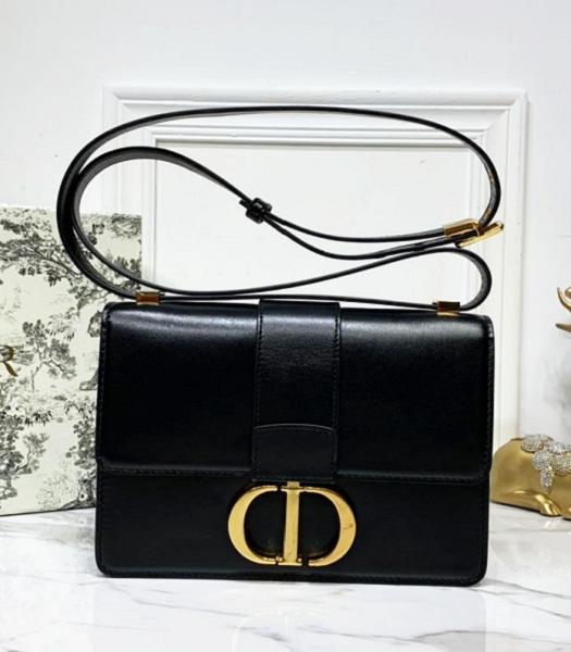 Christian Dior 30 Montaigne Original Calfskin Leather Flap Bag Black