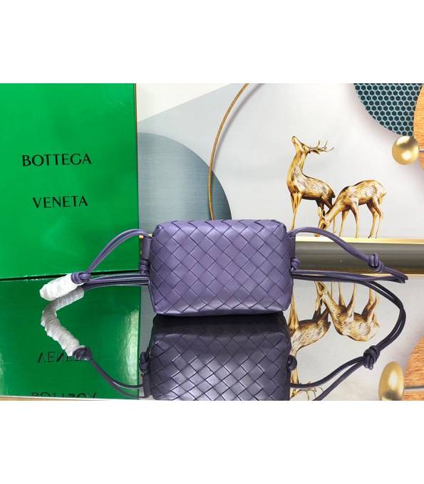 Bottega Veneta Loop Purple Original Calfskin Leather Mini Crossbody Bag