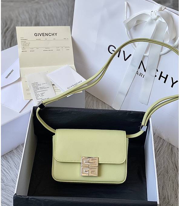 Givenchy 4G Apple Green Original Box Calfskin Leather Silver Metal 16cm Crossbody Bag