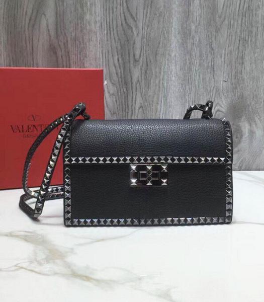 Valentino Garavani Rockstud No Limit Black Original Leather Bag Black Rivets