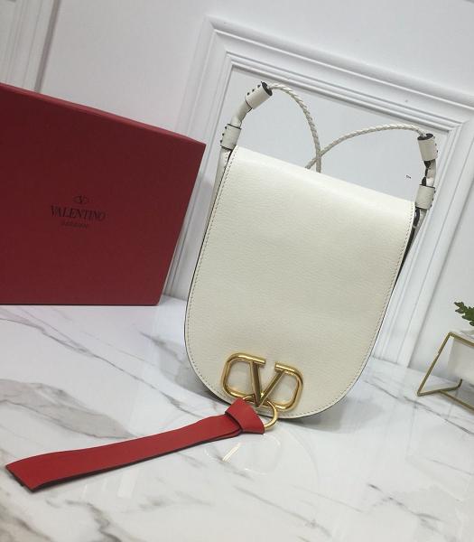 Valentino Garavani Vring White Original Lambskin Leather 17cm Crossbody Bag