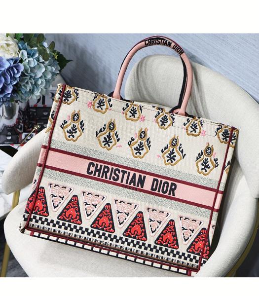 Christian Dior Original Canvas 41cm Book Tote Bag Pink