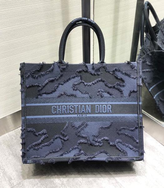 Christian Dior Original Canvas 41cm Book Tote Bag Blue