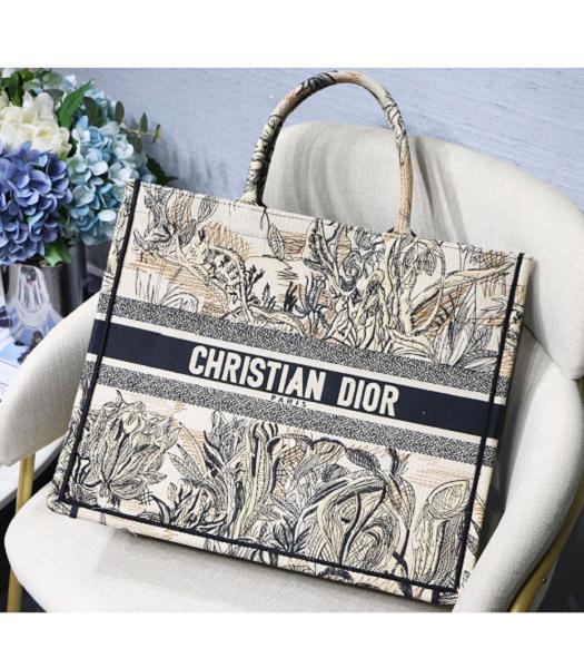 Christian Dior Narcissus Original Canvas 41cm Book Tote Bag Black