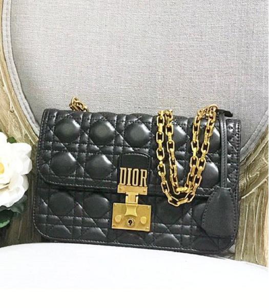 Christian Dior Dioraddict Original Lambskin 24cm Flap Bag Black