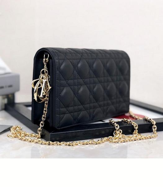 Christian Dior Original Lambskin Woc Golden Chain Bag Black