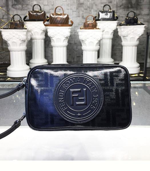 Fendi FF PVC With Black Original Leather 21cm Camera Case