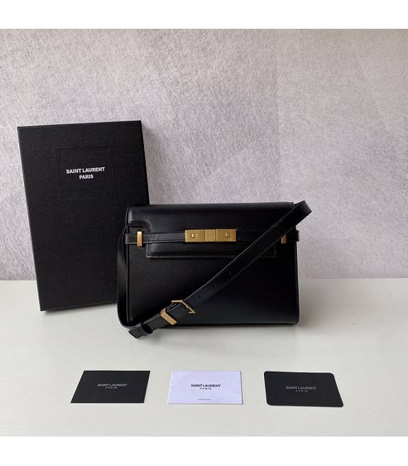 YSL Manhattan Black Original Calfskin Leather Small Shoulder Bag