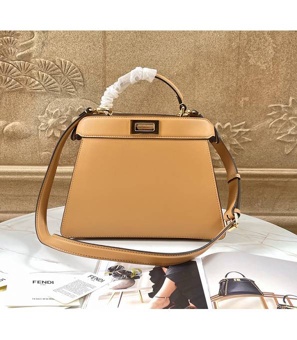 Fendi Apricot Original Leather 27cm Peekaboo ISeeU Bag