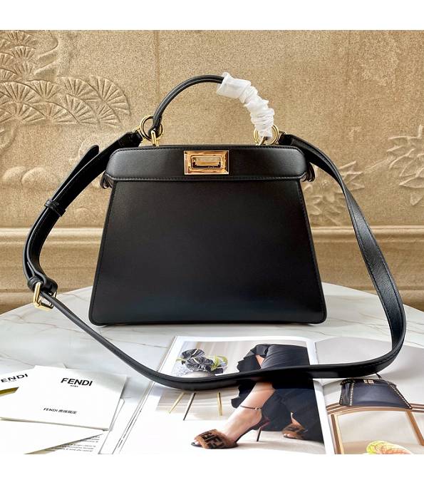 Fendi Black Original Leather 27cm Peekaboo ISeeU Bag