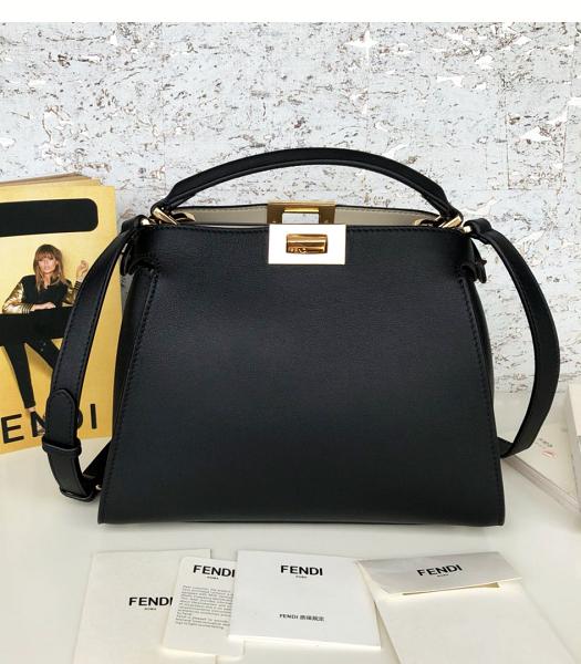 Fendi Peekaboo Iconic Essentially Black Original Leather 27cm Shoulder Bag