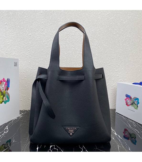 Prada Black Original Deerskin Leather Tote Bag