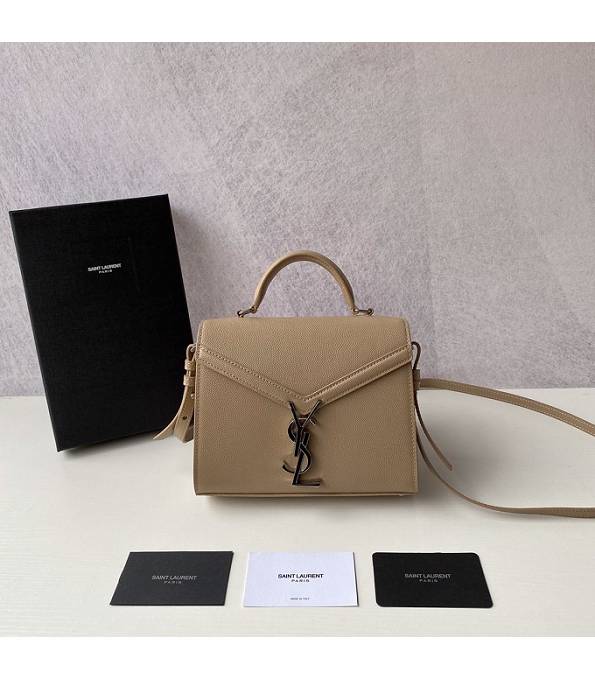 YSL Cassandra Apricot Original Caviar Veins Calfskin Leather Silver Metal Mini Top Handle Bag