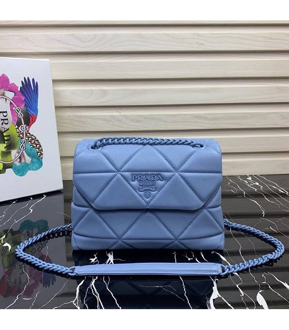 Prada Blue Original Soft Lambskin Leather Spectrum Small Shoulder Bag