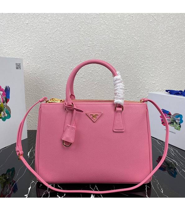 Prada Cherry Pink Original Saffiano Cross Veins Leather Medium Galleria Bag