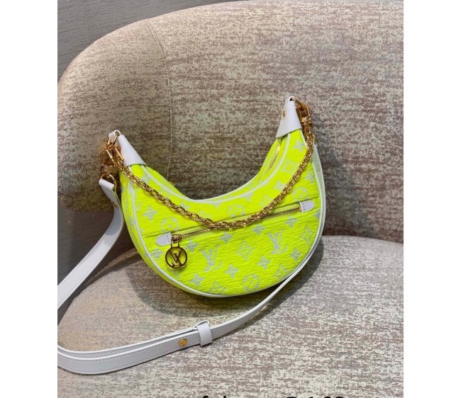 Louis Vuitton Loop Hobo Bag in Yellow Monogram Velvet Jacquard M81484 2022