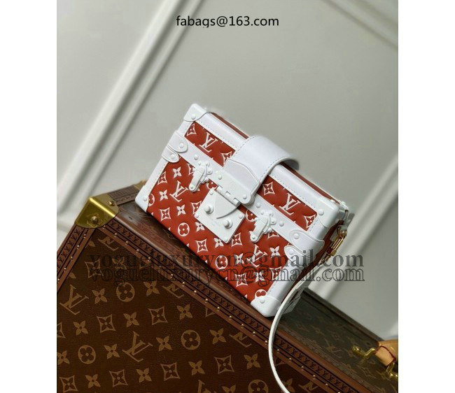 Louis Vuitton Petite Malle Box Bag in Monogram Puffy Lambskin M20764 Terracotta Brown 2022