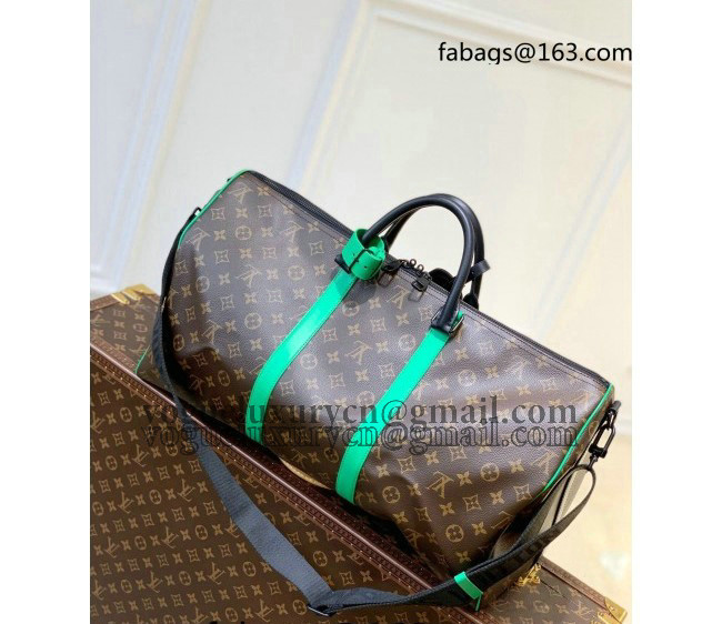 Louis Vuitton Keepall Bandouliere 50 Travel bag in Monogram Canvas M46259 Minty Green 2022