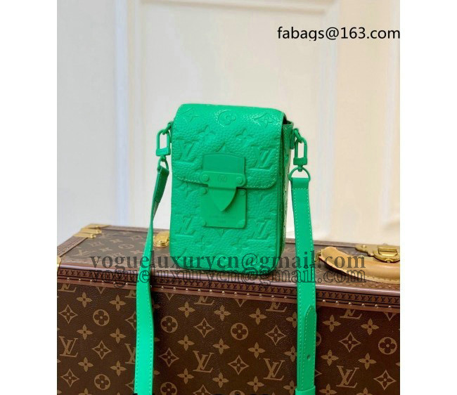 Louis Vuitton S-Lock Vertical Wearable Wallet in Monogram Leather M81525 Minty Green 2022