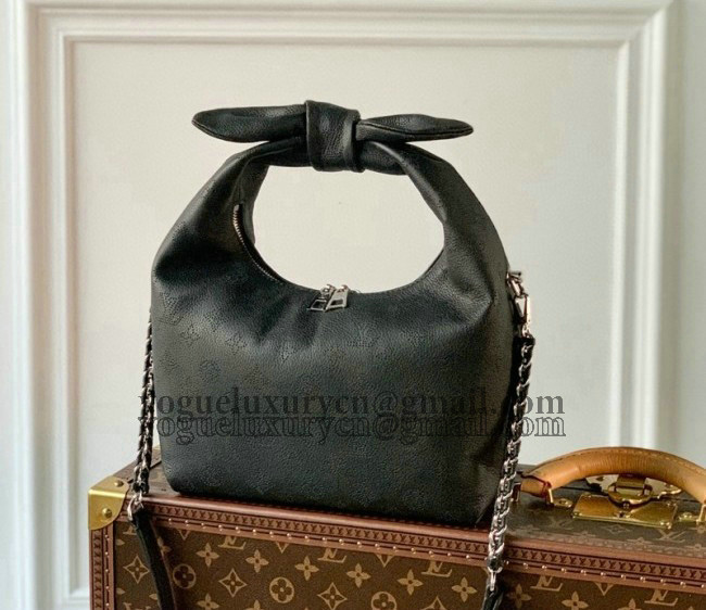 Louis Vuitton Why Knot PM Hobo bag in Mahina Perforated Leather M20703 Black 2022