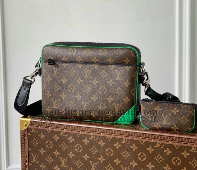 Louis Vuitton Men's Trio Messenger Bag in Monogram Canvas M46266 Green 2022