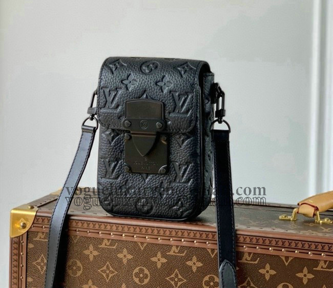 Louis Vuitton S-Lock Vertical Wearable Wallet in Black Monogram Leather M81524 2022