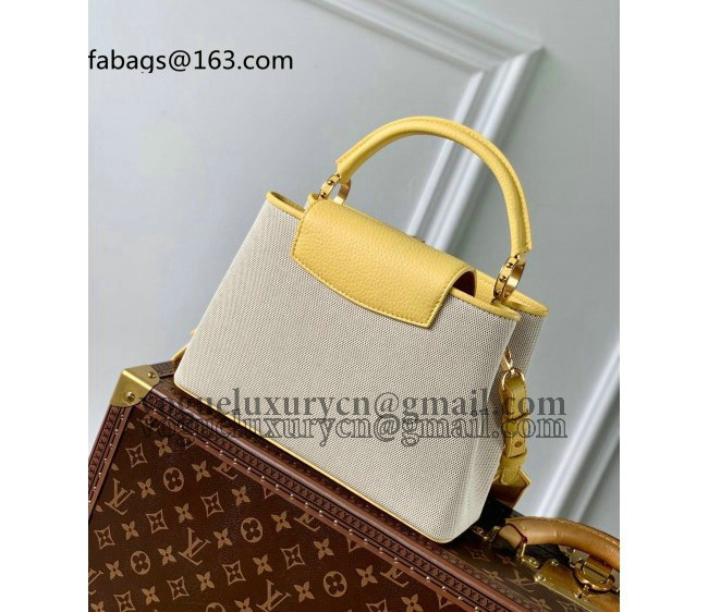 Louis Vuitton Capucines BB Bag in Canvas M59873 Yellow 2022