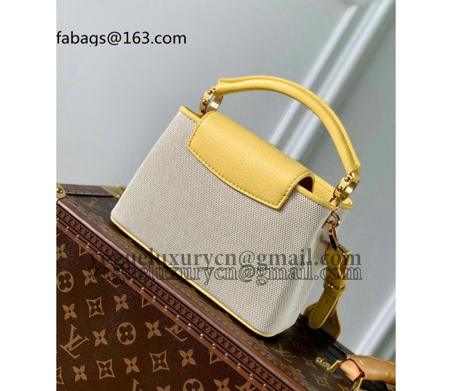 Louis Vuitton Capucines Mini Bag in Canvas M59873 Yellow 2022